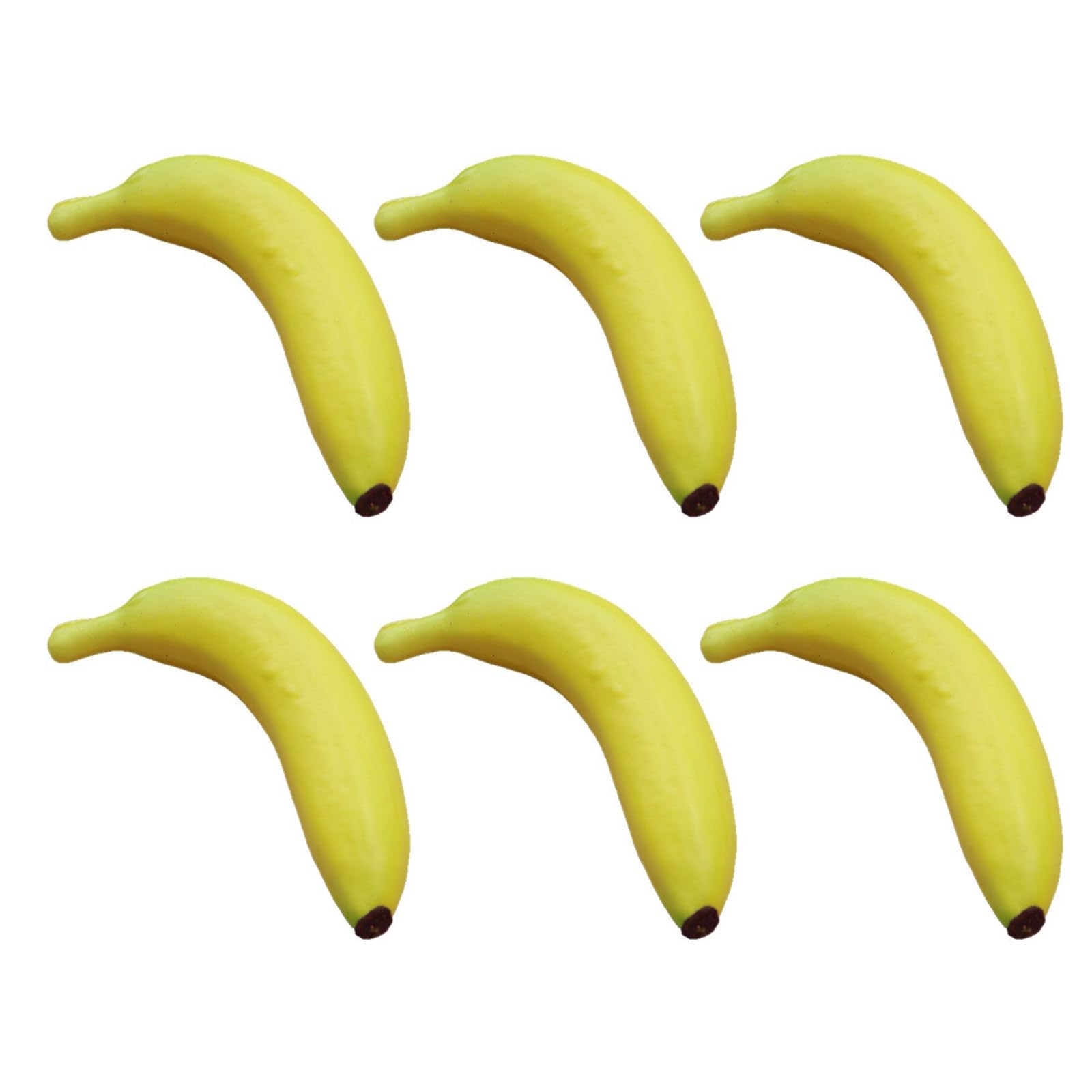Tsophreniq 6Pieces Decorative Artificial Bananas Models Restaurant Photography Props Foam Texture for Photography and Teaching Tool Party Decoration Fruit
