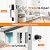 HOSOM Front Door Handle Exterior Door Handle Set with Door Knob, No Lock,Entry Door Handleset for Right & Left-Handed Doors, Matte Black