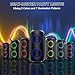 Hupoaf Bluetooth Speaker with 6D Loud Sound, 2025 New Portable Wireless Speaker, IPX7 Waterproof, RGB Lights, BT5.3, 12H Playtime, for Home/Party/Outdoor/Beach, Stocking Stuffers, White Elephant Gifts