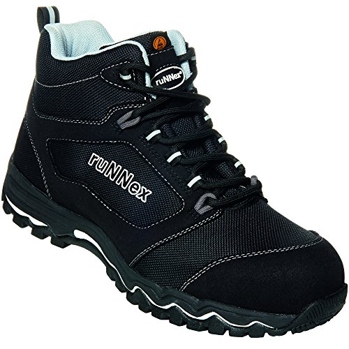 ruNNex® S3-ESD-Sicherheitsschnürstiefel LightStar, schwarz/weiß/grau,...