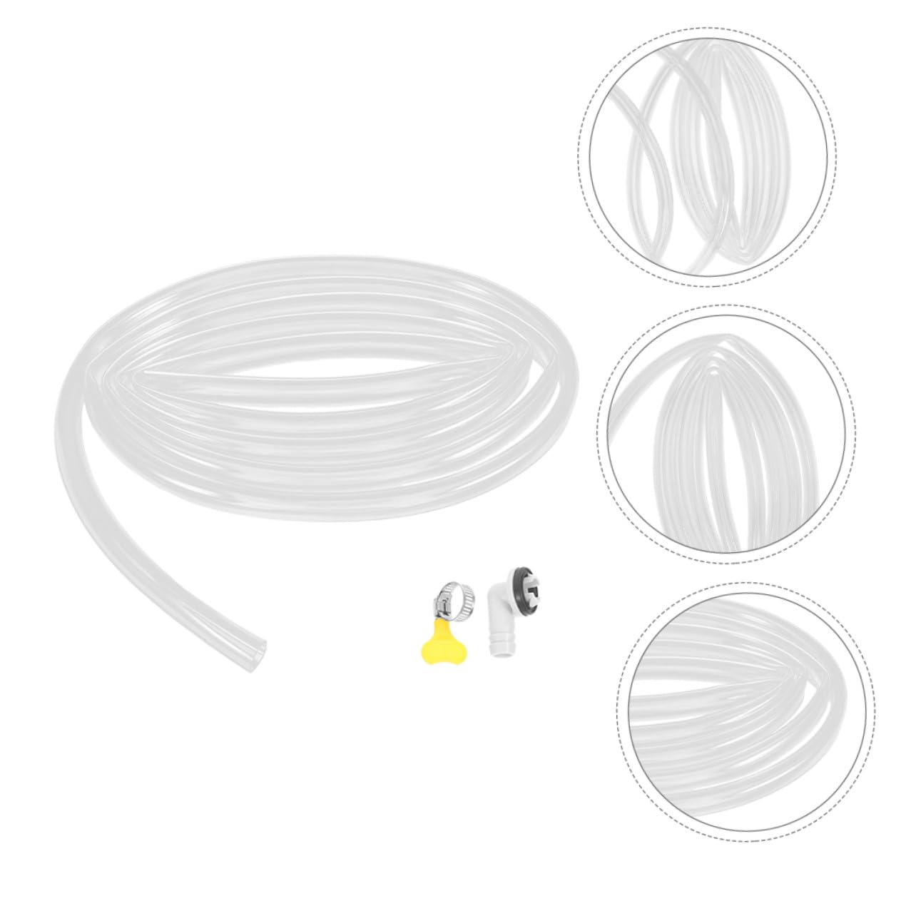 LABRIMP 2 Pezzi Kit Tubo Scarico Flessibile per Condizionatori Gomito Raccordi Metri per Scarico Condensa Unità Ac Domestiche e Commerciali