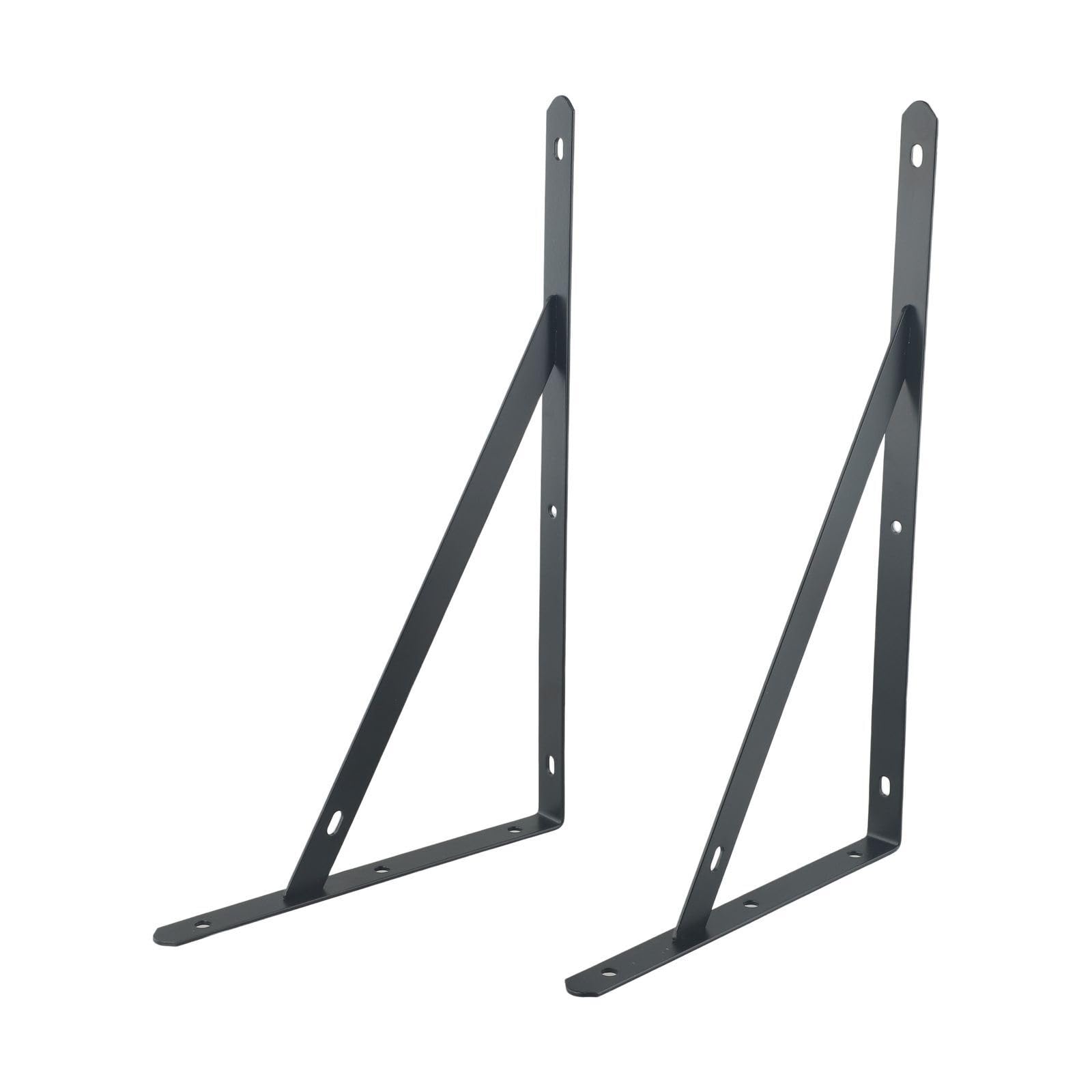 Dsfihjo White 8Inch 2Pcs Heavy Duty Triangle Shelf Brackets 6/8/10/12 Inch Wall Mounted L Shape Thickened Corner Brace Right Angle Bracket