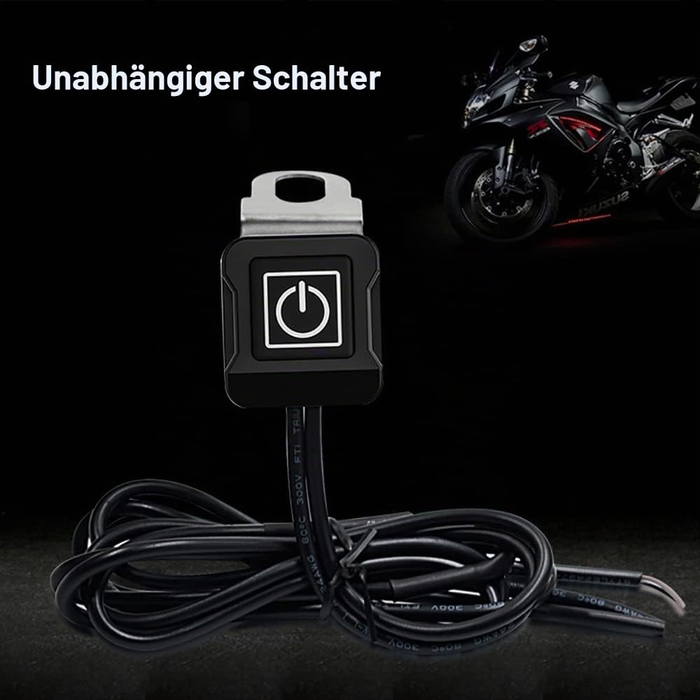Baceyong wasserdicht 12 V Motorrad QC3.0 Dual USB -Ladeanschlussstromadapter mit digitalem Voltmeter für Smartphones, Tablets und GPS
