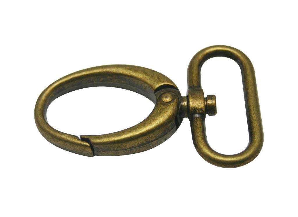 Generic Bronze 1.25'' Inside Diameter Oval Ring Lobster Clasp Claw Swivel Hook Pack of 8