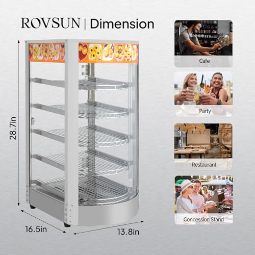 Rovsun FOOD WARMER DISPLAY-5 5-Tier Food Warmer Pizza Warmer Countertop thumb #5