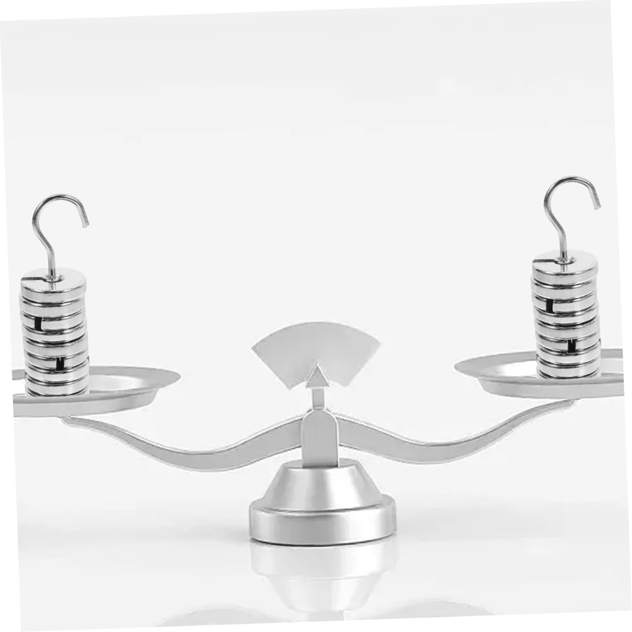 CIYODO 1 Set Slot Code Set Slotted Weights with Hanger Metal Slotted Weights Slotted Mass for Lab Slotted Mass with Hanger Small Weights to Hold Things Down Metal Slotted Mass Silver Abs