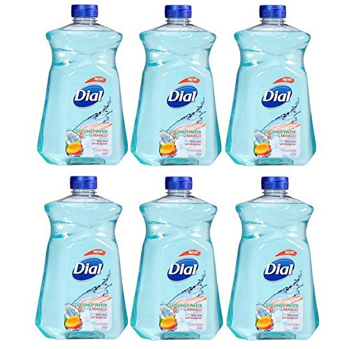 Dial 04729CT Antimicrobial Liquid Hand Soap, Spring Water Scent, 52oz Bottle (Case of 6)