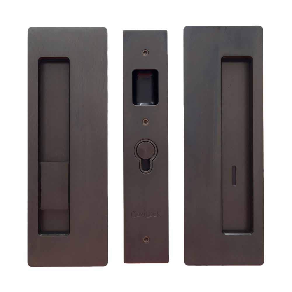 Cavilock CL400B-PR-38-LH Magnetic Privacy Pocket Door Pull Set