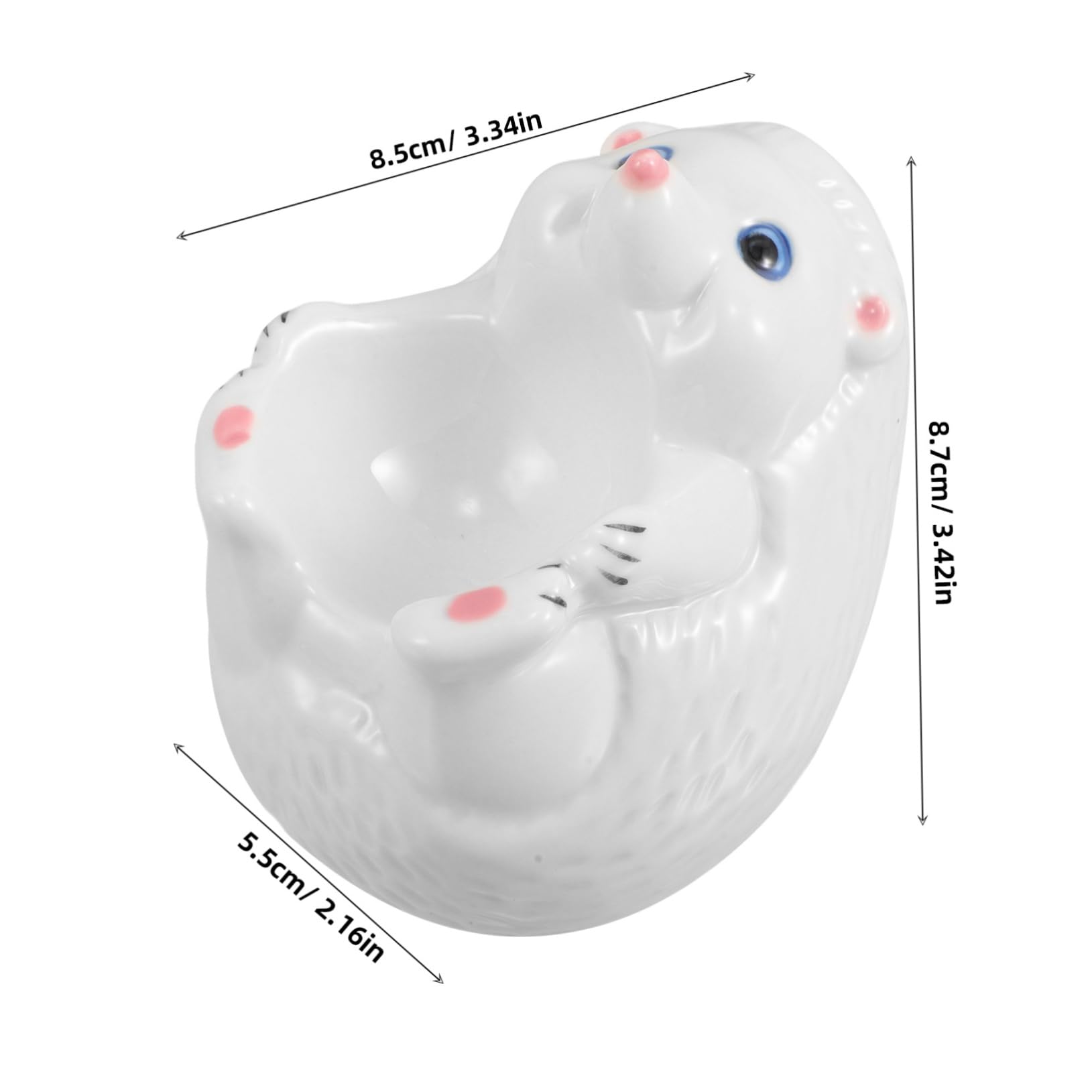 Ciieeo Kawaii Ceramic Egg Holder Cute Animal Shaped Breakfast Egg Cup for Daily Use and Festive Decoration Whimsical Kitchen Decor Minimalist Ceramic Egg Stand for Soft Boiled Eggs