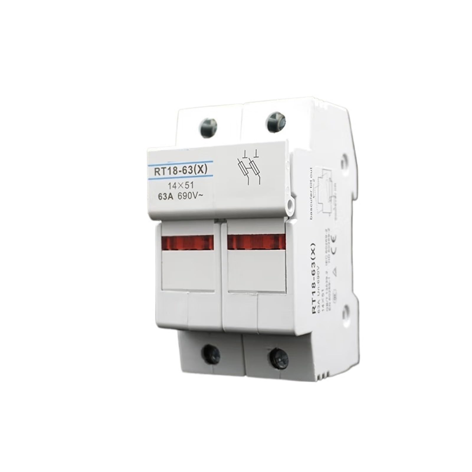 Fusible RT18-63 20A 14X51 avec support pour protection circuit électrique domestique