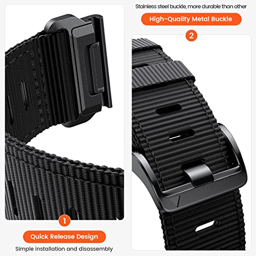 NotoCity Nylon Watch Strap for Garmin Fenix 5X / 6X / Enduro / 7X - Image 2