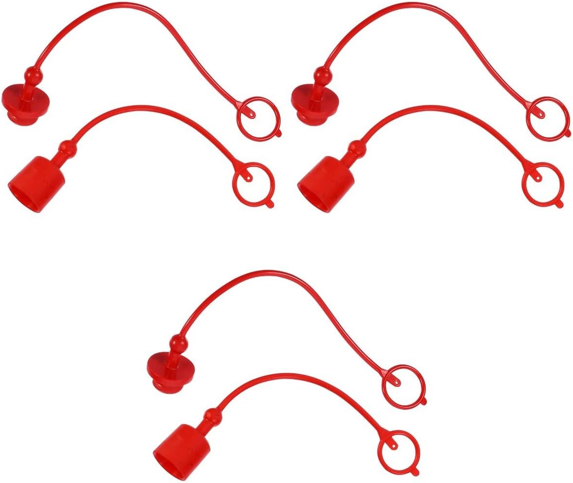 VILLCASE Hydraulic Coupler Male Dust Cap and Female Plug Cover, Hydraulic Coupler Connector