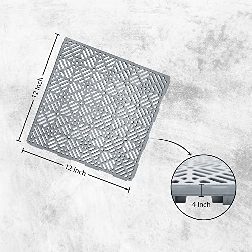 Tuintegels, kunststof, 16 stuks, voor tuin, terras, 30 x 30 cm, afneembare tuintegel voor buiten, voor schuren, zwembaden, terras, 16 stuks - Image 6