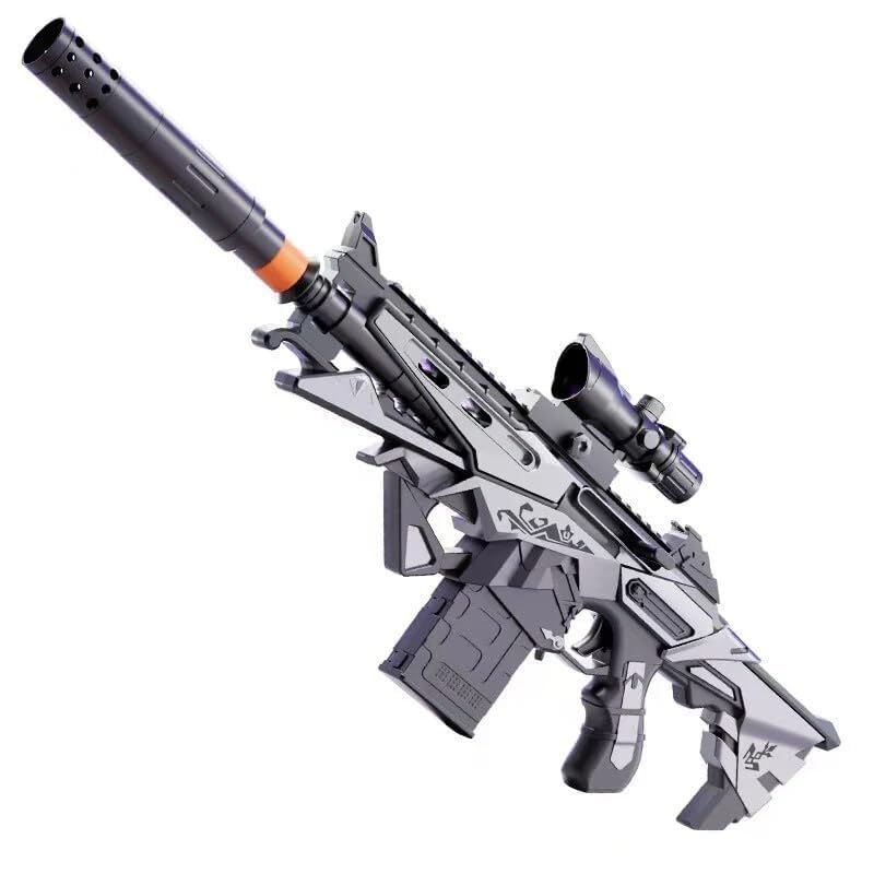 Image of Scar-L Soft Bullet Gun for Kids, Manual Blazetrom Soft Bullet Mchine Gun for Boys, Realistic Shooting Playing Machine Gun with Foam Bullet, Scope & Magazine Spiner Guns for Adults