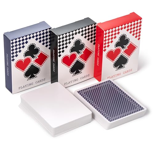 Apostrophe Games Blank Playing Cards – 162pcs Poker Cards (3 Packs of 54 Each) – Custom Card Deck for DIY Games & Prototyping