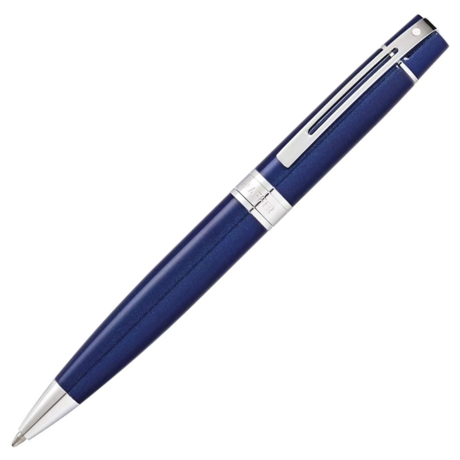 Sheaffer E2934151 300 Penna con punta a sfera, cromata Lacca blu con finitura cromata.