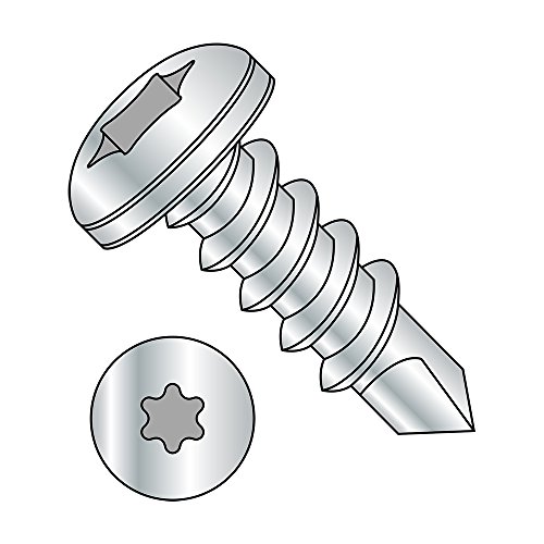 Tornillo autoperforante acero inoxidable 18-8, cabeza plana, paquete 25