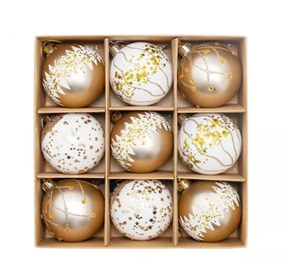 9er Set edle Weihnachtskugeln Ø 6cm Weihnachtsbaum Kugeln...