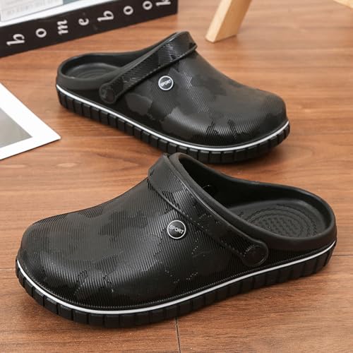 SECHRITE Mens Clogs Mules Slip on Garden Work Nurse Water Shoes for Men Non Slip Waterproof Closed Toe Clogs Sandals for Kitchen Office Beach Fishing4