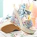 TUQIDEWU Wedge Sandals for Women Dressy, Sandals Women Fashion, Cute Sandals for Women, Sandals Women Comfortable Floral Print Bow Tie Platform Wedge Sandals with Buckle
