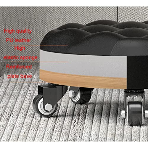 Tabouret bas à roulettes pour soulager le dos avec coussin réglable - 6
