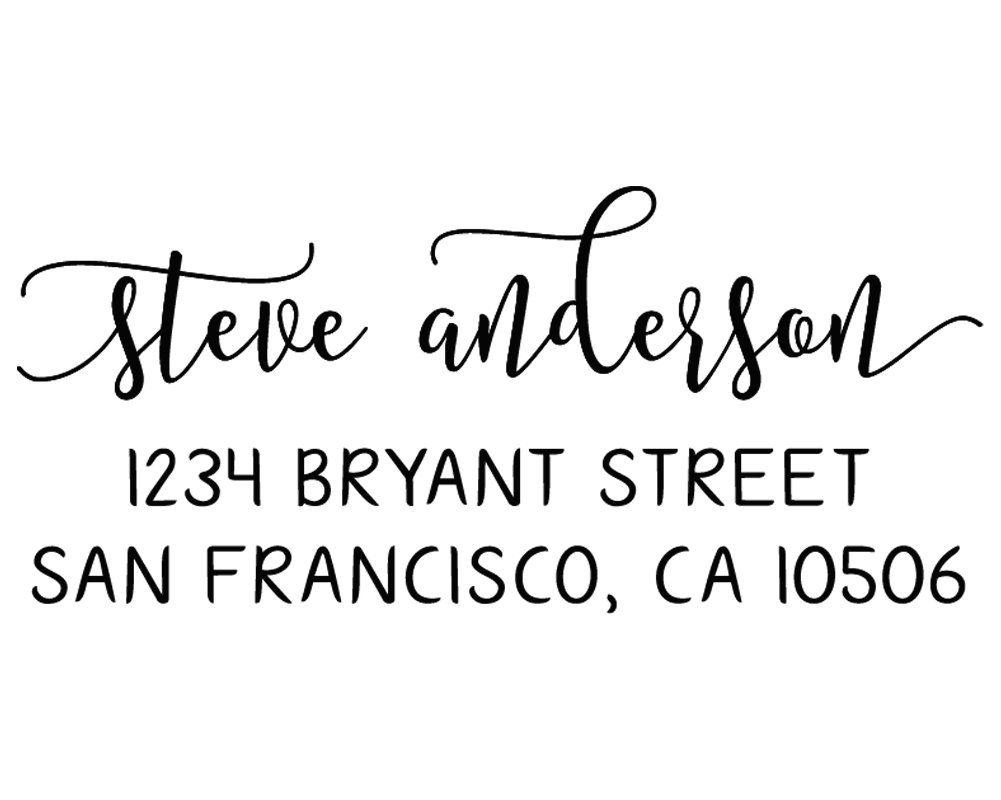 Personalized Self Inking Rubber Family Address Stamp Custom Wedding Invite Stamp