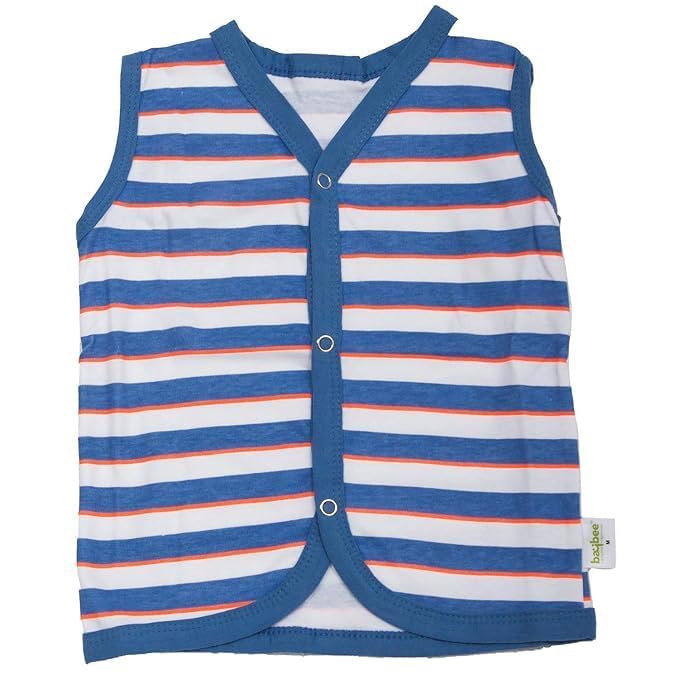 Image of BAYBEE 100% Organic Cotton Muslin Knot Jablas for Baby | Summer Wear Sleeveless Vest Jabala |