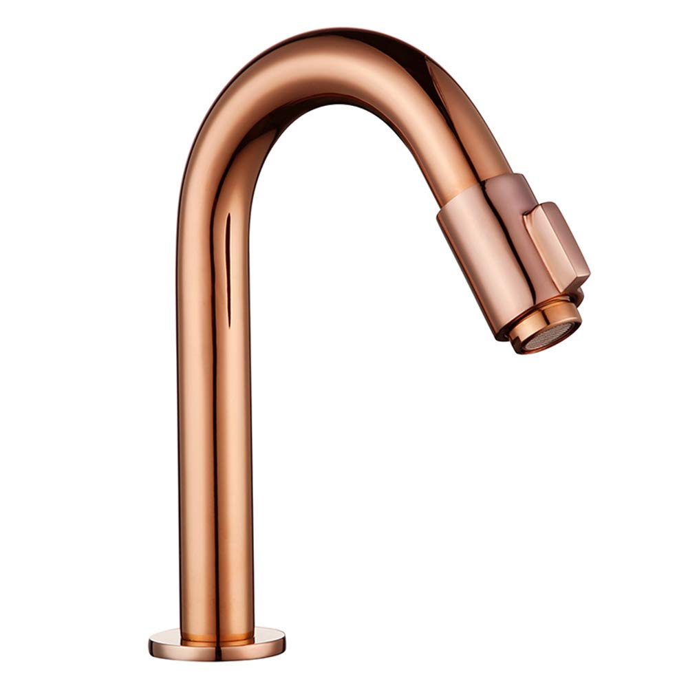 Robinet de lavabo or rose monotrou mitigeur de salle de bain chic