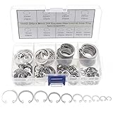 HVAZI 200pcs Metric 304 Stainless Steel Internal Snap Ring Assortment Kit 10 Kinds