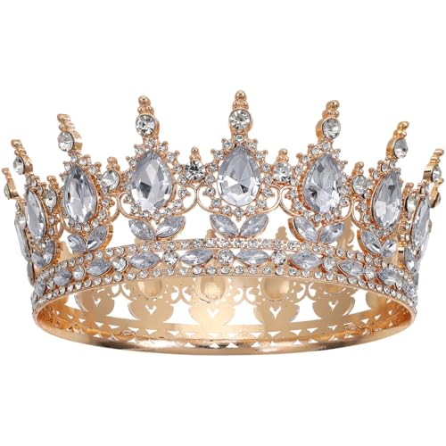 DEARMAMY Vintage Tiara Krone Für Frauen Geburtstag Glitzernde Braut Diadem Haarschmuck Ideal Für Hochzeiten Verlobungen Und Besondere Anlässe