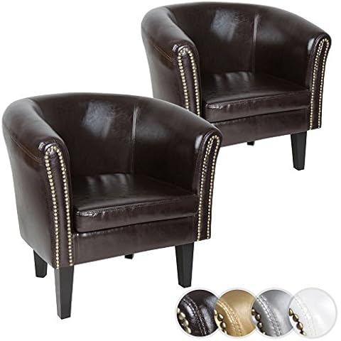 MIADOMODO Sillón Chesterfield de Cuero Artificial con Patas de Madera Cover