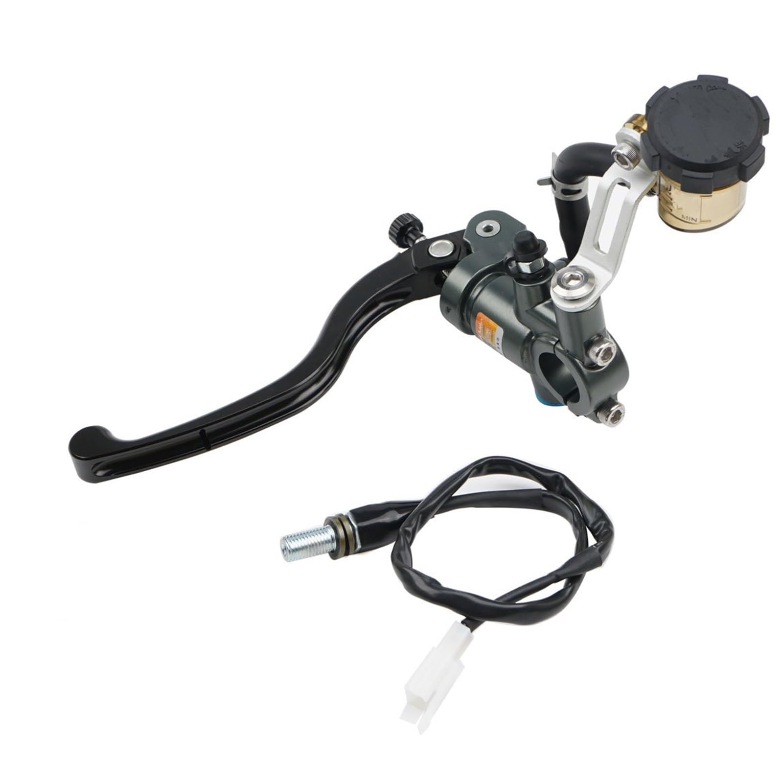 Ouvecr Left 17.5Mm Grey Motorbike Brake Levers Universal Motorcycle Radial Mounting Brake Clutch Master Cylinder Handlebar Motorbike Hydraulic Pump Brakes Levers(Left 17.5Mm Grey)