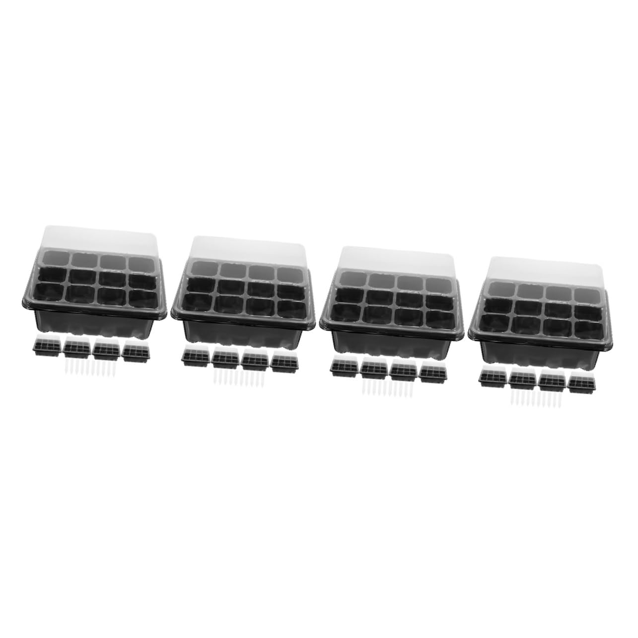 YARNOW 4 Juegos Caja De Plántulas Planta Semillas Kits De Cultivo De Micro Verduras Bandejas De Cultivo De Invernadero Bandeja De Siembra Bandeja De Maceta Bandeja De Germinación Inicio