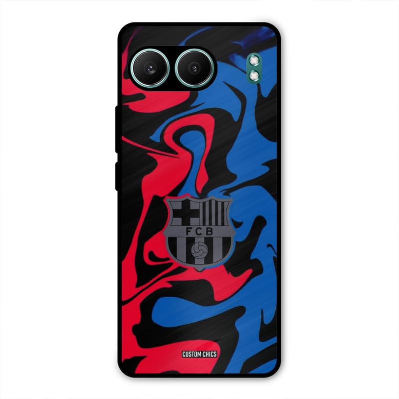 Image of PrintShield FC Barcelona Comic Back Cover for Oneplus Nord 4, Shockproof Printed Phone Case with Soft TPU Sides & Anti-Slip Grip