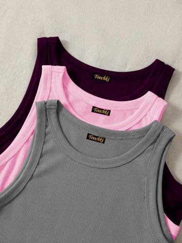 Image of Tops for Women Crop Top for Women's Tank Activewear Tee Sports Western Casual Cotton Camisole Pack of 3 Combo