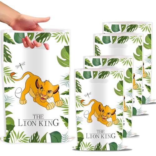 OHLIGEI 30PCS Lion Jungle Animals Party Gift Bags Lion Goodie Bags Treat Bags Party Favors Bags for Boys Girls Birthday Safari Animal Themed Party