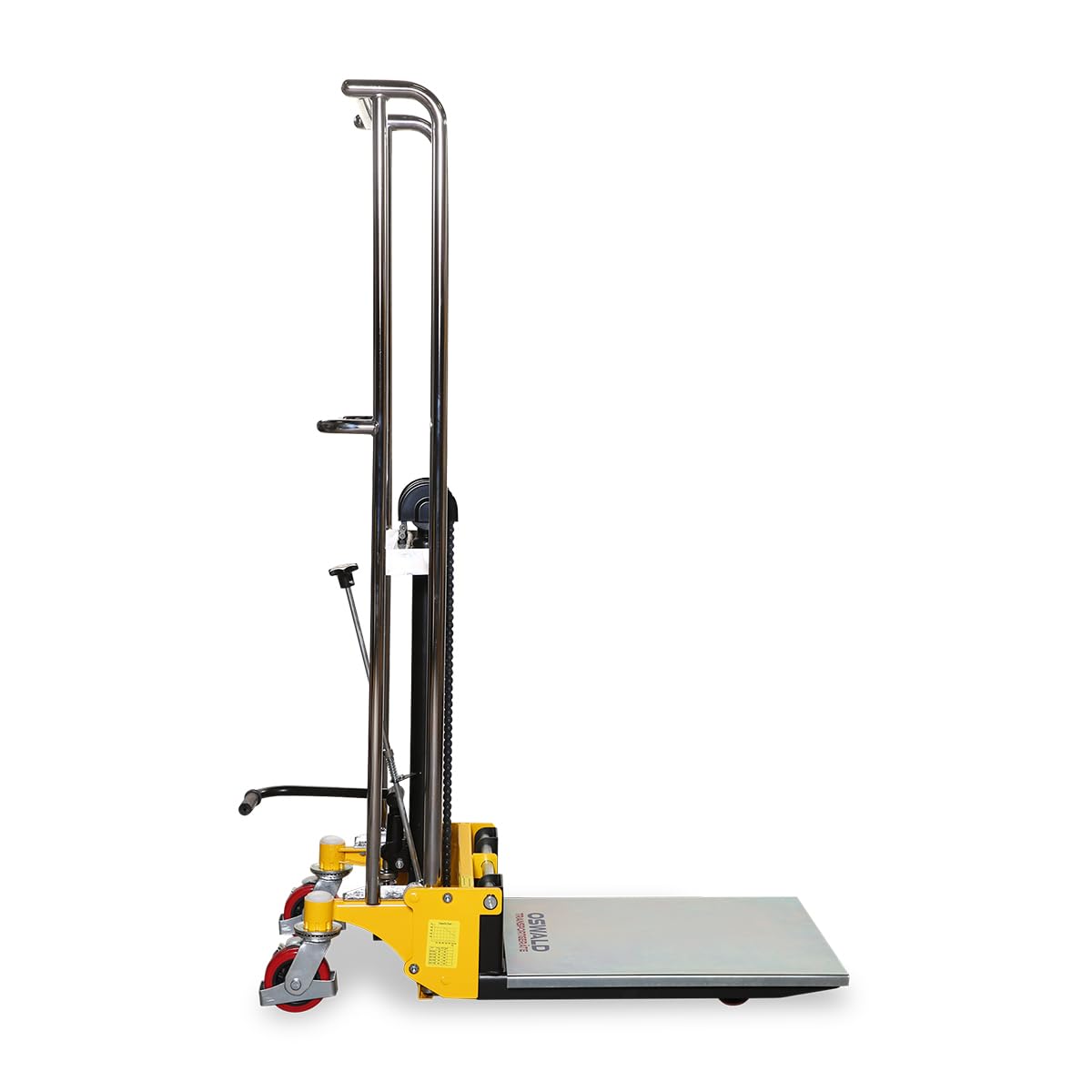 Fahrbarer Hubtisch mit Gabeln und Plattform, Mini-Stapler, 400 kg, 1,5 m Hubhöhe, 650 mm Gabellänge