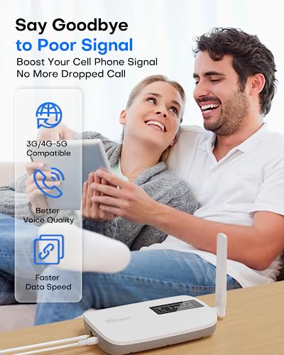 Hiboost HERO CELL PHONE BOOSTER Cell Phone Signal Booster For Home Up To 3000 Sq Ft| Boost 4G 5G Cellular Signal Amplifier 65Db For T-Mobile thumb #1