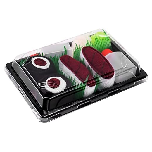 Rainbow Socks - Mujer Hombre Calcetines Sushi Atún Maki Atún - 2 Pares - Tamaño 36-40