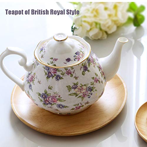 Tea-Set-for-Adults-Coffee-Cups-and-Saucers-Bone-China-Coffee-Cup-Set-Pink-Old-Country-Roses-Teapot-with-Spoon-Holder-for-Afternoon-TeaB-B