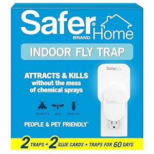 Safer Home Indoor Plug-in Fly Trap – SH502-2SR – Effective Fruit Fly Traps for Indoors, Gnat Traps for House Indoor, 400 Sq Ft Protection – Style: 2 Devices + 2 Glue Cards