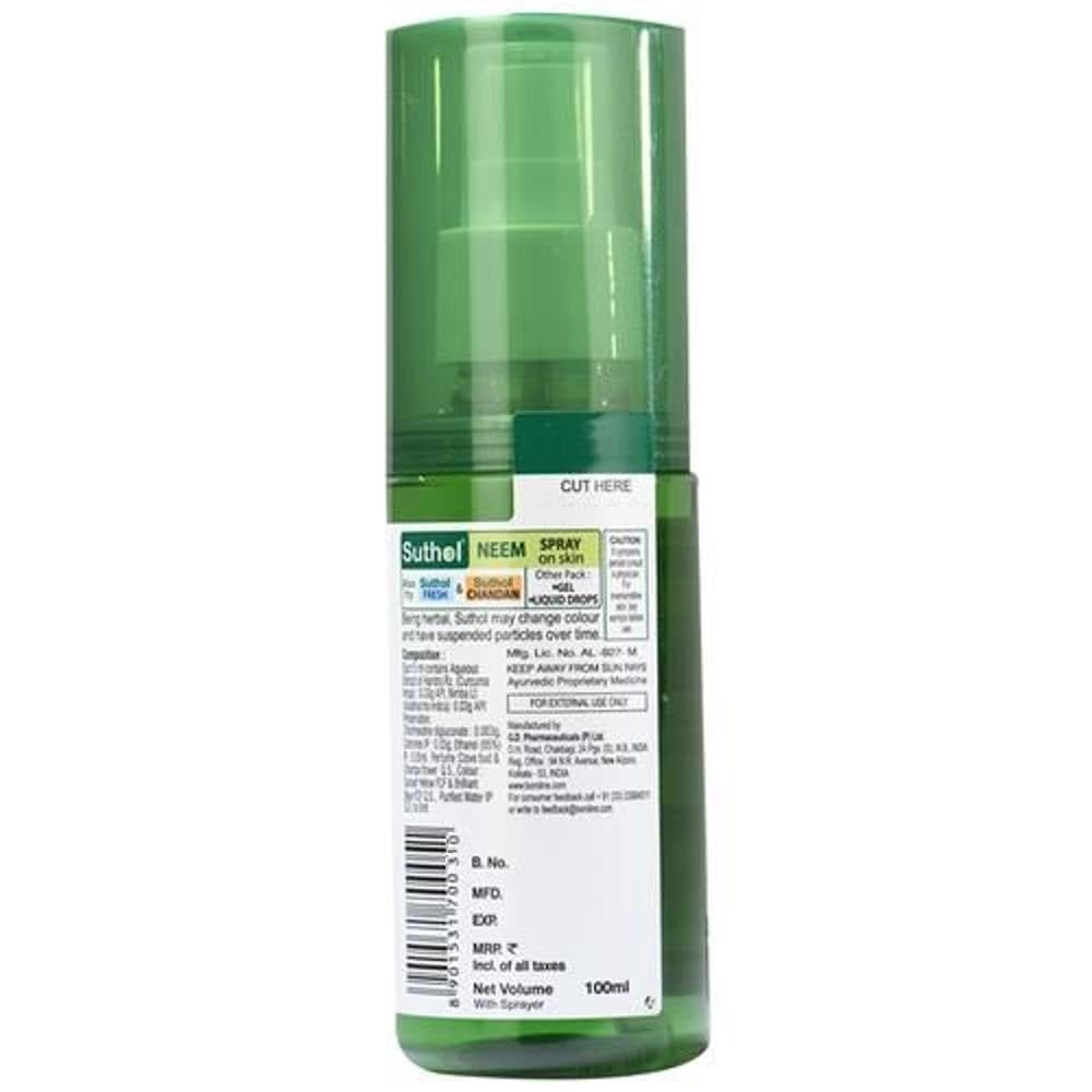 Suthol Neem Antiseptic Skin Hygiene Spray - 100ml 1