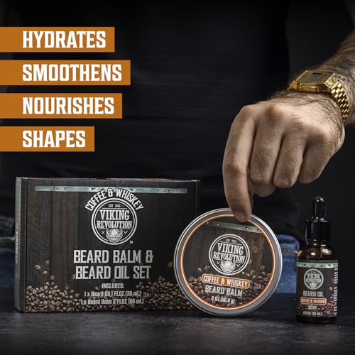 Image of Viking Revolution Beard Balm and Beard Oil Bundle - Coffee Whiskey
