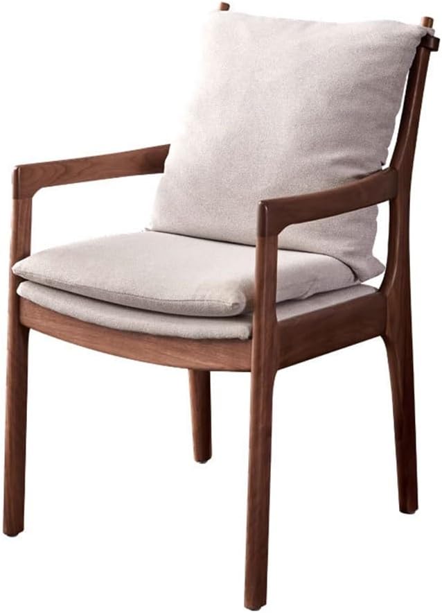 Solid Wood Dining Chair Backrest Armchair Sedentary Study Wooden Desk