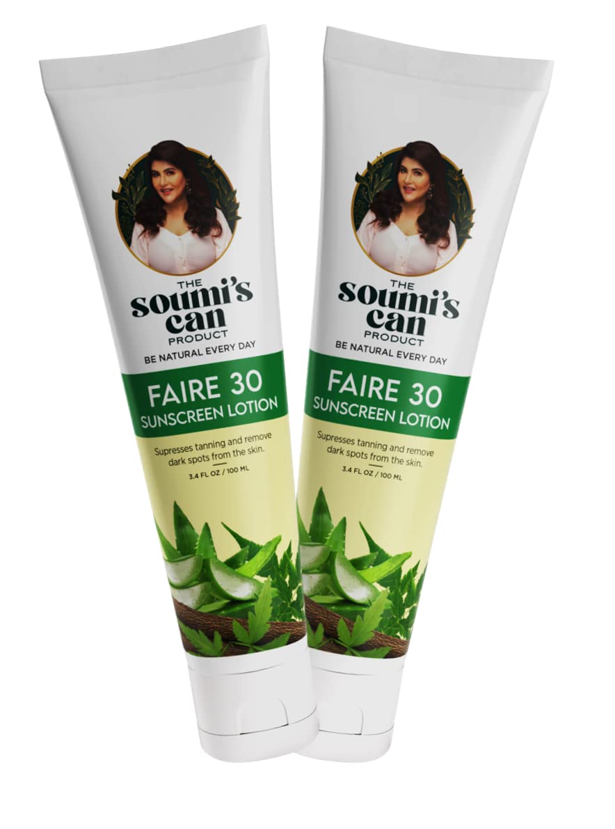 THE SOUMI'S CAN PRODUCT Faire 30 Sunscreen Lotion 100ml Pack of 2