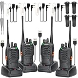 Baofeng BF-888S Walkie Talkies Rechargeable Long Range Two Way Radios with Air Acoustic Tube Earpiec