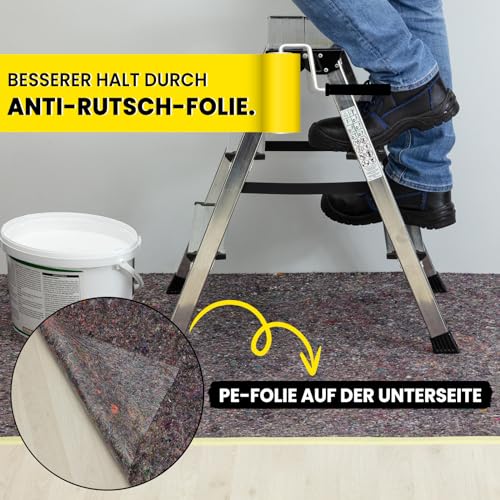 KK Verpackungen® Malervlies 10m 180 g/m² | Abdeckvlies mit Durchsickerungsschutz für Boden… – Ansicht 5