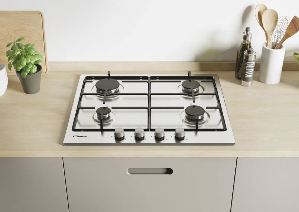 Candy CHW6BRX Acciaio inossidabile Da incasso Gas 4 Fornello(i)
