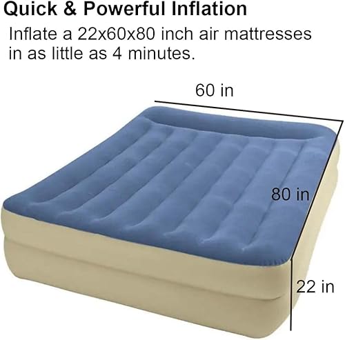 Miniatura 4 de Electric Air Pump Air Mattress Portable Pump for Inflatables Couch, Pool Floats, Blow up Pool Raft Bed Boat Toy with 3 Nozzles, AC 110-240 Volt DC