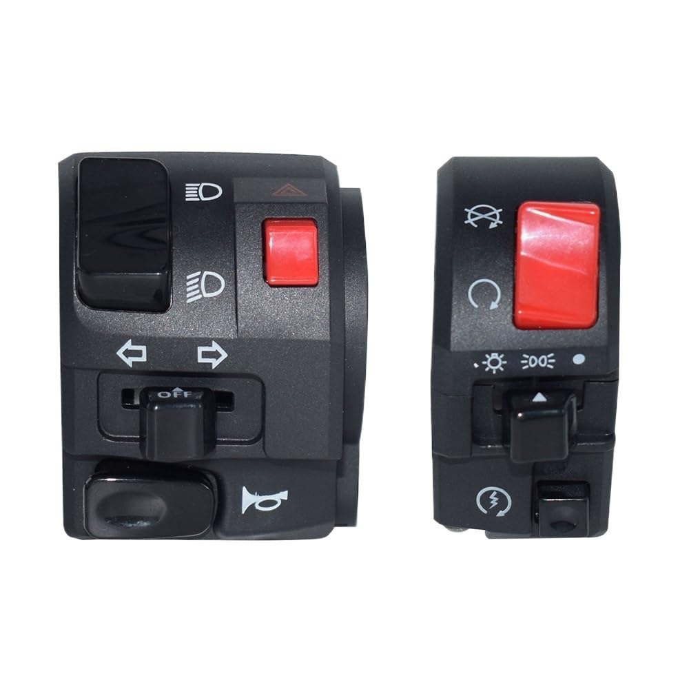 Manubrio Interruttore Interruttori Moto Pulsante Clacson Moto Indicatore Di Direzione Fendinebbia Elettrico Interruttore Controller Manubrio Avviamento Luce Motociclo Interruttori(Left)